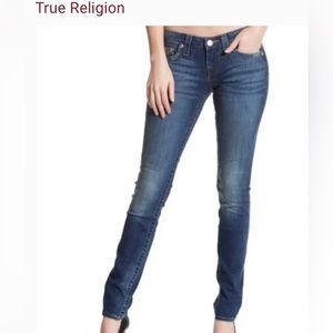 True Religion Fossil Silk Skinny Jean Size 29, Women’s